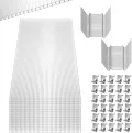 14 Pcs Polycarbonat Hohlkammerplatten Hohlkammerstegplatten Doppelstegplatten transparente Polykarbonat Platten 4 mm stark 60,5 x 121 cm Ersatzteile für Garten Treibhaus Ersatzplatten 10,25 m² - Thumbnail 4