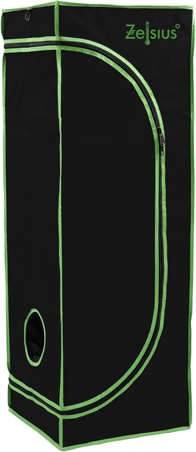 Zelsius Growzelt MyHomeGrow Grow Tent | Indoor Growroom | Growschrank Darkroom Pflanzenzelt Gewächshaus Zuchtzelt (60 x 60 x 120 cm, Grau) – Bild 3