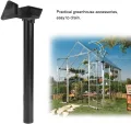 Gewächshaus Regenwasser Dachrinne Wasser Butt Down Rohr Dachrinne 2 Kits Schuppen Entwässerung Fallrohr Zubehör Zubehör 10,2 Zoll Schwarz - Thumbnail 6