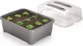 Hochbeet XXL 83L Anzuchttopf Blumentopf Frühbeet Gewächshaus Blumenkasten mit Deckel (Anthrazit) - Thumbnail 10