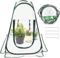 1 Stück Gartengewächshaus,Mini-Pop-up-Gewächshaus,Pflanzenabdeckung, kleines Winterzelt zum Schutz von Pflanzen und Blumen (70 x 70 x 80 cm) - Thumbnail 1