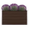vidaXL Hochbeet Gartenbeet Gemüsebeet Pflanzbeet Pflanzkasten Blumenbeet Blumenkasten Frühbeet Garten 100x100x45cm Verzinkter Stahl Anthrazit - Thumbnail 8