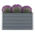 vidaXL Hochbeet Gartenbeet Gemüsebeet Pflanzbeet Pflanzkasten Blumenbeet Blumenkasten Frühbeet Garten 100x100x45cm Verzinkter Stahl Anthrazit - Thumbnail 9