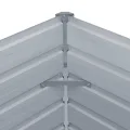vidaXL Hochbeet Pflanzkübel Pflanzbeet Gemüsebeet Gartenbeet Frühbeet Blumenkasten Pflanzkasten Garten Verzinkter Stahl 480x80x77cm Grau - Thumbnail 7
