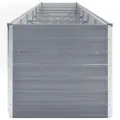 vidaXL Hochbeet Pflanzkübel Pflanzbeet Gemüsebeet Gartenbeet Frühbeet Blumenkasten Pflanzkasten Garten Verzinkter Stahl 480x80x77cm Grau - Thumbnail 9
