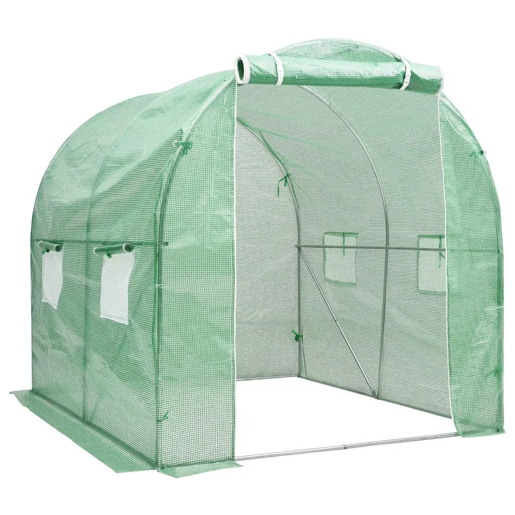 vidaXL Gewächshaus Treibhaus Frühbeet Tomatenhaus Folientunnel Pflanzenhaus 4 m² 2x2x2 m - Bild 1