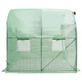 vidaXL Gewächshaus Treibhaus Frühbeet Tomatenhaus Folientunnel Pflanzenhaus 4 m² 2x2x2 m - Thumbnail 3