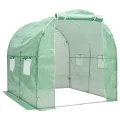 vidaXL Gewächshaus Treibhaus Frühbeet Tomatenhaus Folientunnel Pflanzenhaus 4 m² 2x2x2 m - Thumbnail 1