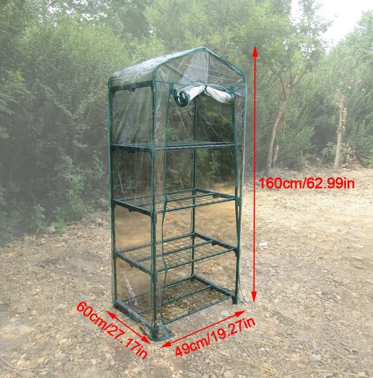 Fydun Gewächshaus - Indoor Outdoor, Garden Green House Warme Gewächshausregale - Pflanzen, Sämlinge, Kräuter oder Blumen in jedem Gartenregal (69 x 49 x 160 cm) anbauen – Bild 4