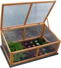 zooprinz Frühbeet HERBA – Pflanzbeet für Terrasse / Garten und Balkon – Gewächshaus – Anzuchtbeet mit Abdeckung aus Holz & Polycarbonat – idealer Schutz für Kräuter und Co. - Thumbnail 1