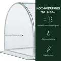 Outsunny Gewächshaus mit Rollfenster winterfest Foliengewächshaus aus Stahl wasserabweisend Treibhaus für Balkon Garten Tomatenhaus mit UV schutz 250x100x80cm Tomatengewächshaus für Gemüse Transparent - Thumbnail 4