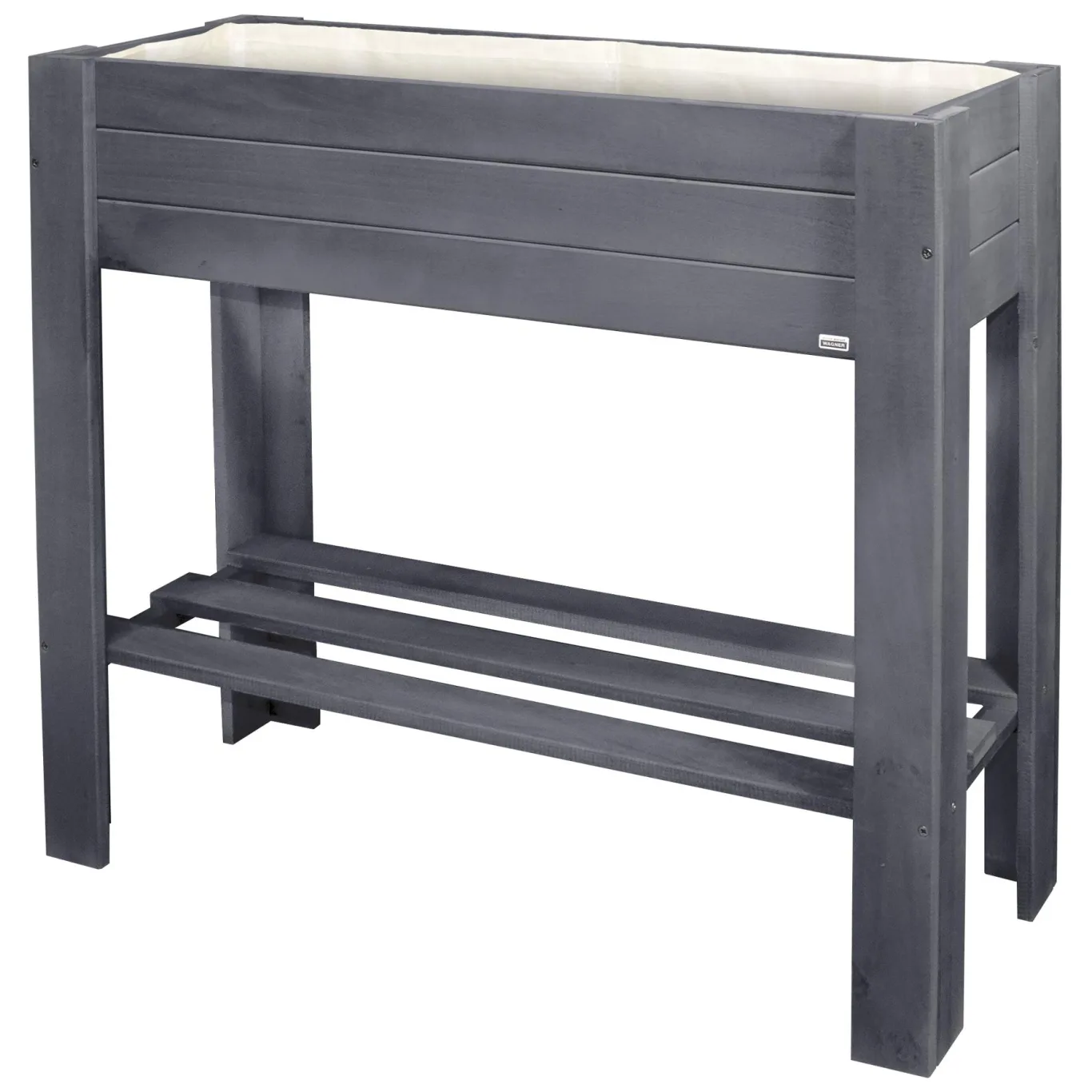 WAGNER GrowFAMILY - Hochbeet - GrowBOX Light - Nadelholz, Massivholz FSC®, anthrazit, 70 x 83 x 34,5 cm, Regalboden, inkl. Pflanztasche - 25024001 - Bild 1