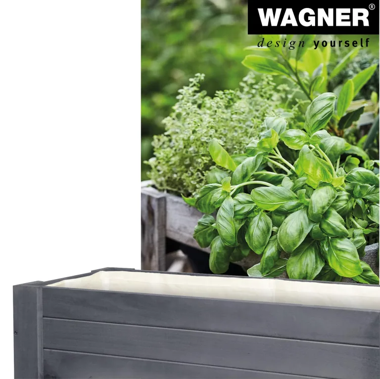WAGNER GrowFAMILY - Hochbeet - GrowBOX Light - Nadelholz, Massivholz FSC®, anthrazit, 70 x 83 x 34,5 cm, Regalboden, inkl. Pflanztasche - 25024001 – Bild 4