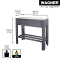 WAGNER GrowFAMILY - Hochbeet - GrowBOX Light - Nadelholz, Massivholz FSC®, anthrazit, 70 x 83 x 34,5 cm, Regalboden, inkl. Pflanztasche - 25024001 - Thumbnail 2