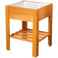 WAGNER GrowFAMILY - Hochbeet - GrowBOX Light - Nadelholz, Massivholz FSC®, anthrazit, 70 x 83 x 34,5 cm, Regalboden, inkl. Pflanztasche - 25024001 - Thumbnail 6