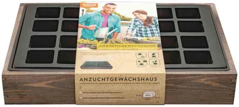 Siena Garden Anzuchtvollholzkiste mit 24er Topfplatte 35x24x6 cm – Bild 2