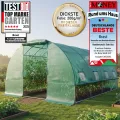 BRAST Gewächshaus Foliengewächshaus mit Stahlfundament | 2x3m - 3x8m | inkl. Erdanker Unkrautvlies & aufrollbare Seitenwände mit Moskitonetz | UV-stabilisierte Gitterschutzfolie 200g/m² | 300x400cm - Thumbnail 2