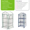 Bramble - Premium Garten Foliengewächshaus für Balkon & Terrasse mit 3 Etagen, Stahlrahmen & Verstärkter PVC-Abdeckung - Stabil & Einfach zu Montieren - 125x69x49cm - Thumbnail 3