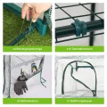 Bramble - Premium Garten Foliengewächshaus für Balkon & Terrasse mit 3 Etagen, Stahlrahmen & Verstärkter PVC-Abdeckung - Stabil & Einfach zu Montieren - 125x69x49cm - Thumbnail 4