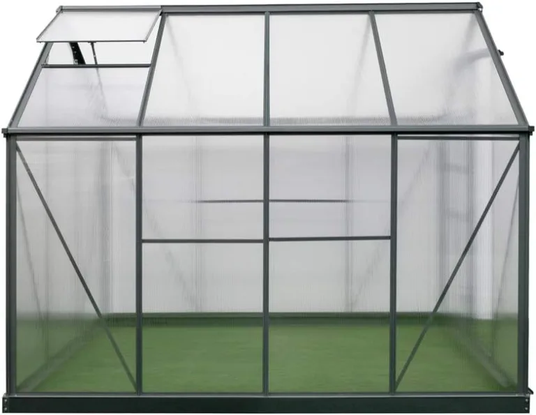 Westmann Gewächshaus Flora 68 Aluminium | 252x192x201 cm | Anthrazit | Pflanzhaus & Treibhaus zum ganzjährigen Anbau von Gemüse & Obst – Bild 5