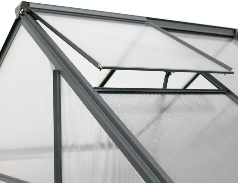 Westmann Gewächshaus Flora 68 Aluminium | 252x192x201 cm | Anthrazit | Pflanzhaus & Treibhaus zum ganzjährigen Anbau von Gemüse & Obst – Bild 7