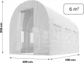 Ersatzfolie für Folientunnel Gartentunnel Gewächshaus Verschiedene Größen PLONOS (2 x 3 m) - Thumbnail 5