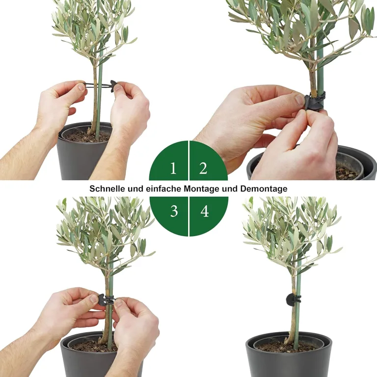 50 Blitzbinder 7cm - Pflanzenbinder für Gartenbau und Haushalt | Kabelbinder | Schlauchbinder | Universalbindung aus Gummi | 50 Stück | UV-beständig und elastisch | wiederverschließbar – Bild 2
