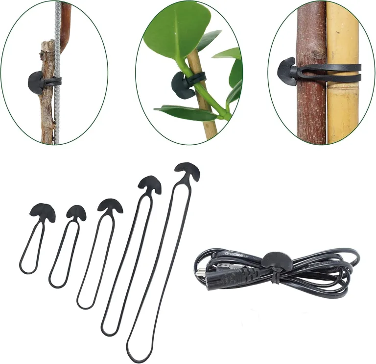 40 Blitzbinder 11cm - Pflanzenbinder für Gartenbau und Haushalt | Kabelbinder | Schlauchbinder | Universalbindung aus Gummi | 40 Stück | UV-beständig und elastisch | wiederverschließbar – Bild 2