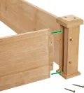 Yaheetech stapelbares Hochbeet 3 Etagen Blumentreppe Stufenbeet Garten Beete Pflanzenbeet Holz Frühbeet für Gemüse, Kräuter, Blumen, 3-stufig, Hellbraun - Thumbnail 9