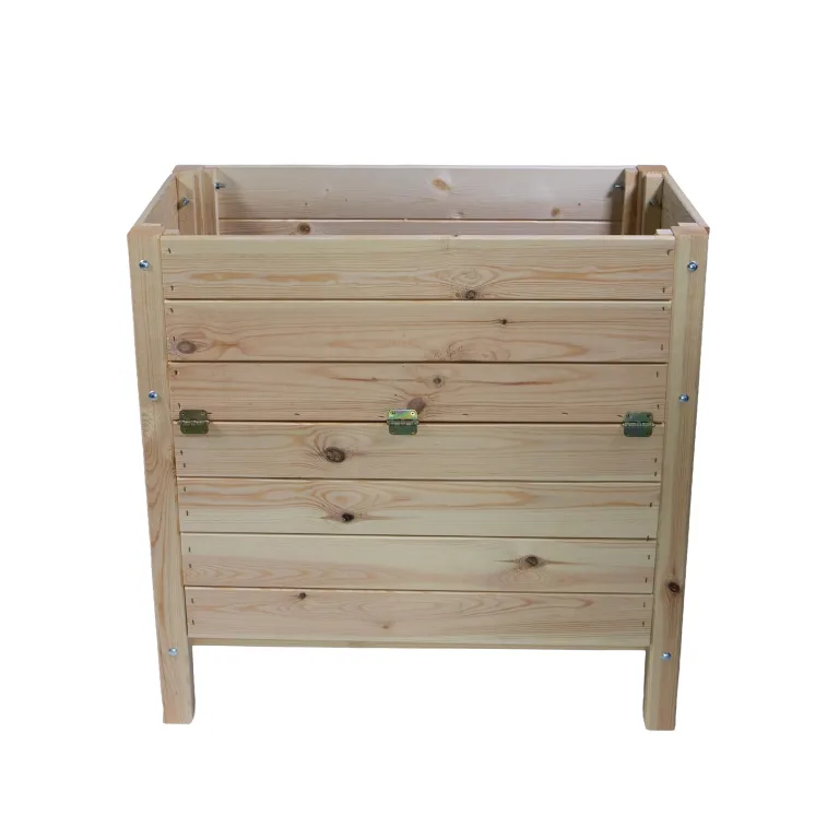 mgc24 Hochbeet Kiefernholz Dunkelbraun, 80 x 30 x 78cm, extra schmal | Stehender Pflanzkasten aus Holz, Für Garten/Terrasse/Balkon, vielseitig nutzbar, robust & stabil, einfache Montage – Bild 9