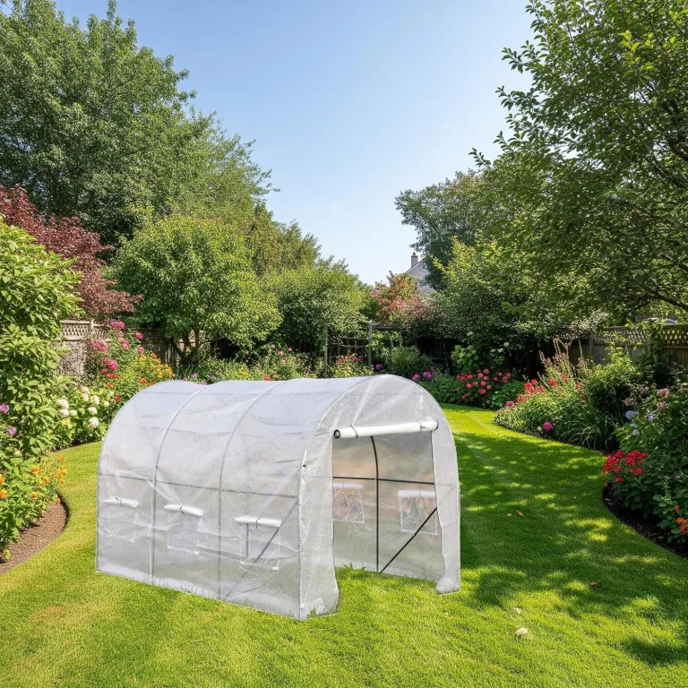 ESTEXO Gewächshaus Treibhaus Foliengewächshaus 300x200x200 cm Folien-Tunnel Bogendach Bogendachgewächshaus Gartenhaus – Bild 3