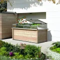 Hochbeet aus Regionaler Gebirgslärche Mit Frühbeetaufsatz und Automatischem Fensteröffner - 206x92x80 cm Made in Austria - Holz, für Garten, Mit Abdeckung - Thumbnail 5