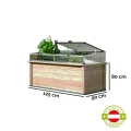 4betterdays.com Hochbeet aus Massivholz regionaler Gebirgslärche - inkl. Noppenfolie und Wühlmausgitter - Made in Austria - inkl. Frühbeetaufsatz & automatischem Fensteröffner - 125x92x80cm - Thumbnail 5
