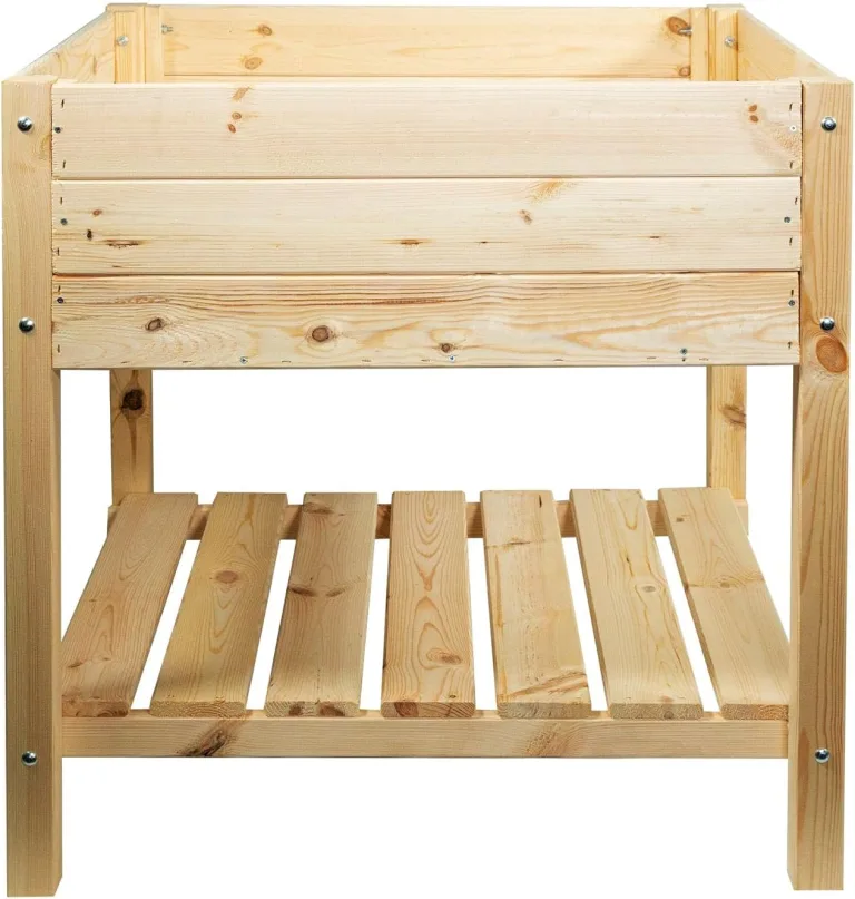 mgc24 Hochbeet Massiv für Kinder - Kiefernholz Grau rechteckig für Garten/Terrasse/Balkon - 79 x 40 x 50 cm – Bild 6