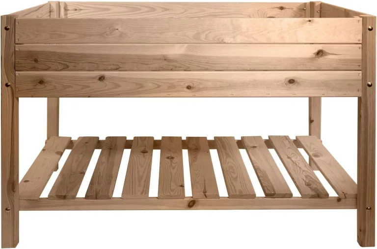 mgc24 Hochbeet Massiv für Kinder - Kiefernholz Grau rechteckig für Garten/Terrasse/Balkon - 79 x 40 x 50 cm – Bild 7