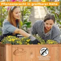 Hochbeet Holz 120 x 60 x 90 cm mit Ablageboden Pflanztrog Hochbeete-Kit Frühbeet Anzuchtbeet Kräuterbeet- Bausatz für Gemüse, Kräuter in Garten, Terrasse, Balkon und Sichtschutz - Thumbnail 5