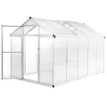 vidaXL Gewächshaus Aluminium 13,41m³ 3,8mm Treibhaus Tomatenhaus Pflanzenhaus - Thumbnail 10