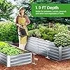 Ohuhu Hochbeet Metall Pflanzenbeet 180x90x60cm, Wetterfestes Stahlblech Hochbeet für Gemüse Erhöhte Extragroße, Gemüsebeet Pflanzkasten Frühbeet Gartenbeet Pflanzkübel Blumenkasten für Garten – Bild 2