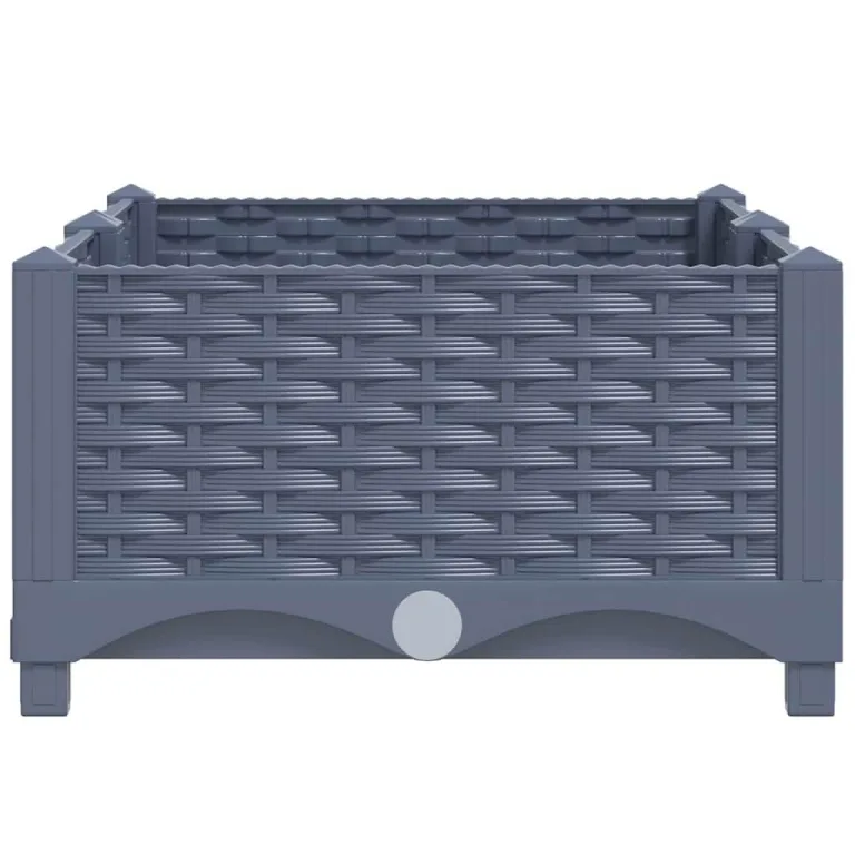 vidaXL Hochbeet Blumenkasten Gemüsebeet Pflanzbeet Blumenbeet Pflanzkasten Blumenkübel Pflanzkübel Kräuterbeet 80x40x23cm Polypropylen – Bild 8