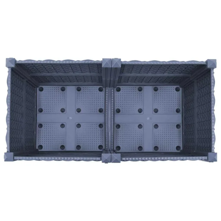vidaXL Hochbeet Blumenkasten Gemüsebeet Pflanzbeet Blumenbeet Pflanzkasten Blumenkübel Pflanzkübel Kräuterbeet 80x40x38cm Polypropylen – Bild 9