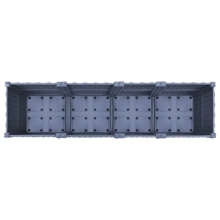 vidaXL Hochbeet Blumenkasten Gemüsebeet Pflanzbeet Blumenbeet Pflanzkasten Blumenkübel Pflanzkübel Kräuterbeet 160x40x38cm Polypropylen – Bild 9