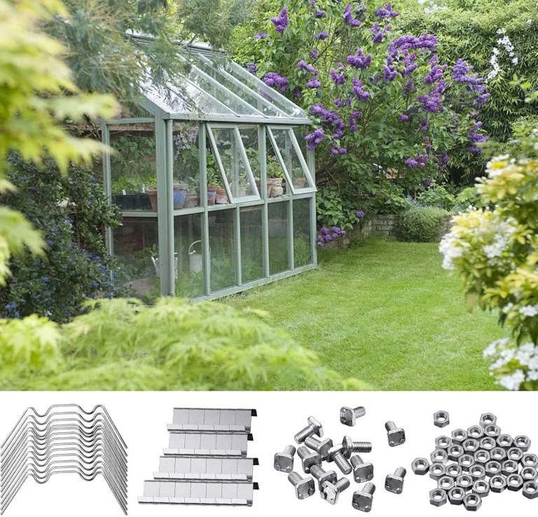 200 Stück Gewächshaus Reparatur Kit Edelstahl Gewächshaus Klammern Rostfrei Verglasung Klammern W Drahtklammern und Z Clips Nüsse Schrauben Zubehör für Glas Hohlkammerplatte Befestigung – Bild 9