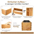 BooGardi Hochbeete-KIT für Pflanzkübel Holz mit Vlies · Unterbau für Hochbeet in 5 Größen · 100 cm lang naturbraun · Untergestell Hochbeete für Garten, Balkon & Terrasse · groß außen rechteckig XXL - Thumbnail 6