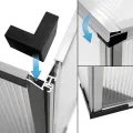 ECD Germany Alu Frühbeet Gewächshaus mit Zweiteiliges Dach, 100x60x40 cm, 0,6m² Fläche, aus transparentem Polycarbonat, witterungsbeständig, Treibhaus Frühbeetkasten Tomatenhaus Pflanzenhaus - Thumbnail 5
