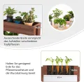 COSTWAY vertikales Hochbeet mit 3 Etagen, Blumenbeet mit 3 verstellbaren Pflanzkästen & Ablauflöchern, Blumentreppe Gartenbeet Tannenholz, Blumenkasten für Terrasse Balkon Garten, Braun (71x38x105cm) - Thumbnail 4