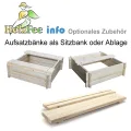 Country Hochbeet Holz Groß 110 x 110 cm aus Massivem Kiefernholz, Höhe 40 cm, Modular vergrößerbar - Thumbnail 2