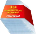 Floordirekt 10,25 m² Hohlkammerplatte - 14x Stegplatten 60,5 x 121 cm - Doppelstegplatten aus Polycarbonat - Hohlkammerplatten für Gewächshaus & Modellbau (Transparent, 4 mm) - Thumbnail 1