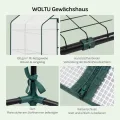 WOLTU Foliengewächshaus, Tomatengewächshaus für Garten Balkon, Indoor & Outdoor, Metallgestell, Gewächshaus mit 3 Ablagen, für Frühbeet Gemüse Blumen, 143 x 195 x 143 cm, Weiß - Thumbnail 4