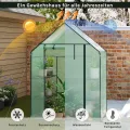 WOLTU Foliengewächshaus Tomatengewächshaus Treibhaus Gartenhaus Frühbeet Tomatenhaus Gemüse Gewächshaus Grün 143x73x195 cm - Thumbnail 3