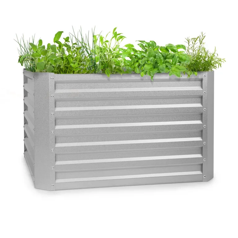 blumfeldt Rust Grow Hochbeet Gartenbeet, verzinktes Stahlblech, Materialstärke: 0,6 mm, einfache Montage, Rost-Finish, 120 x 60 x 60 cm (BxHxT), Rost – Bild 10